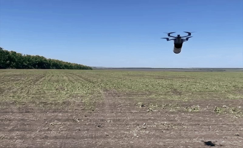 Fibre-optic drone takes off